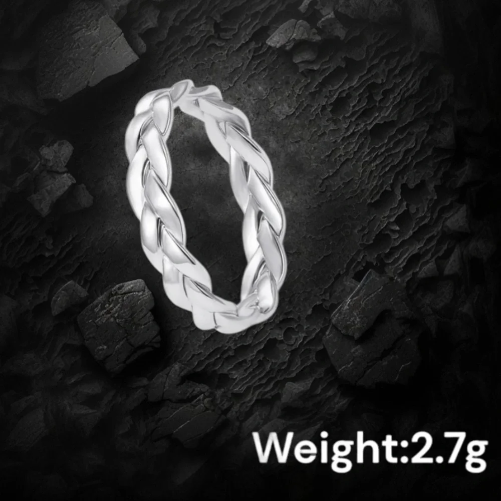 Silver Braided Ring Sterling Silver NWT - Picture 6 of 7